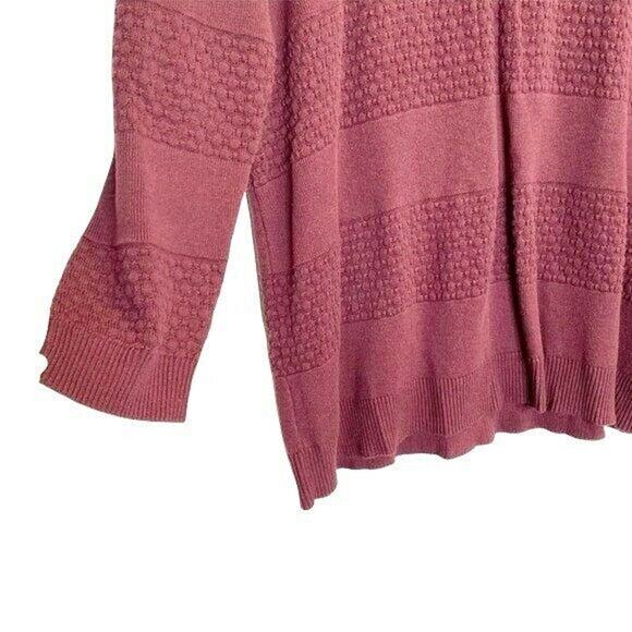 Croft & barrow knit pullover sweater burgundy Blouse sz M cotton - Picture 5 of 12